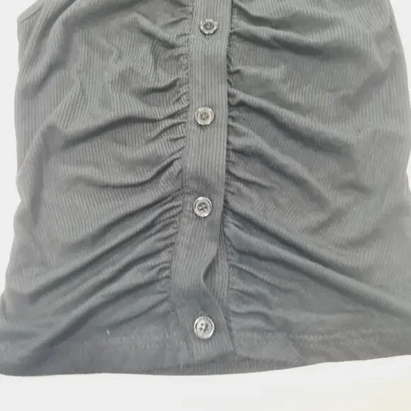 Superdown Rina Ruched Top in Black - Picture 3 of 9